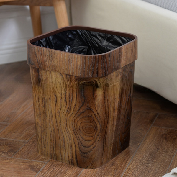 פח עם הדפס מעץ