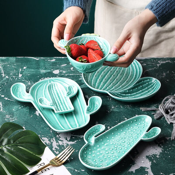 צלחות בצורת קקטוס